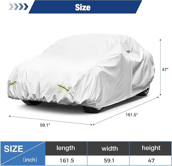 YOLENY Car Cover Waterproof All Weather Full Exterior Covers - Image 2