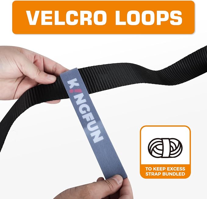 Kingfun Heavy Duty Car Tie Down Straps - Image 5