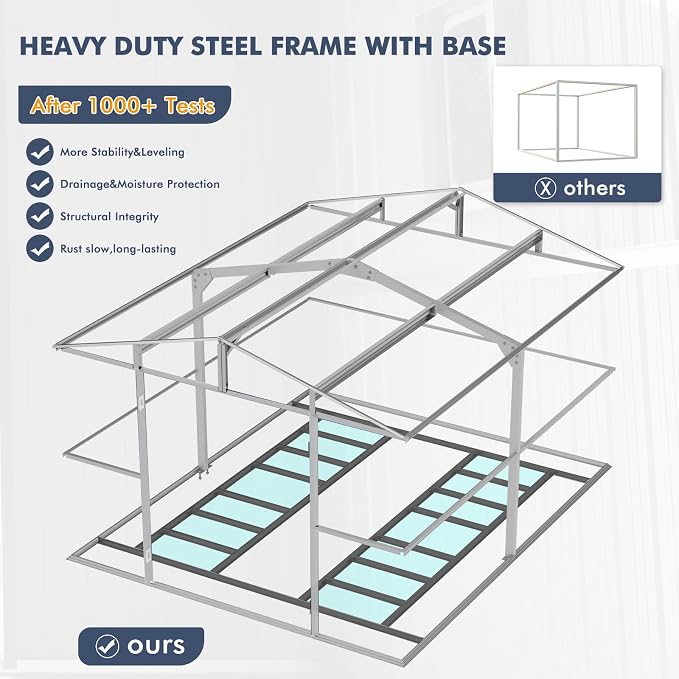 10x12 FT Metal Outdoor Shed - Image 2