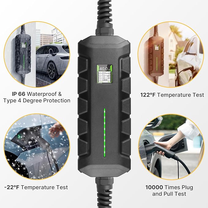Level 2 EV Charger ETL Certified, 40A 9.6KW Home Charging Station, Plug-in NEMA - Image 6
