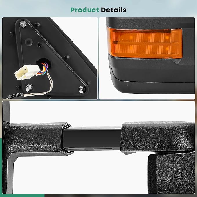 YHTAUTO Power Adjusted Heated Towing Mirrors Fit Toyota Tundra 07-21, Sequoia - Image 10