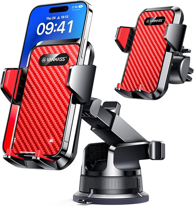 VANMASS Cell Phone Mount Car Dashboard Window Vent Desk Fit - Image 7