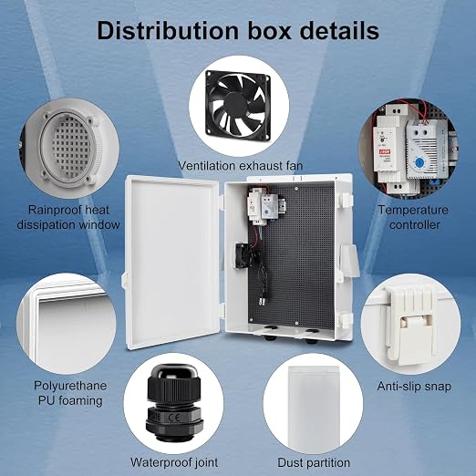 Outdoor Electrical Junction Box, ABS Water Resistant Enclosure - Image 6