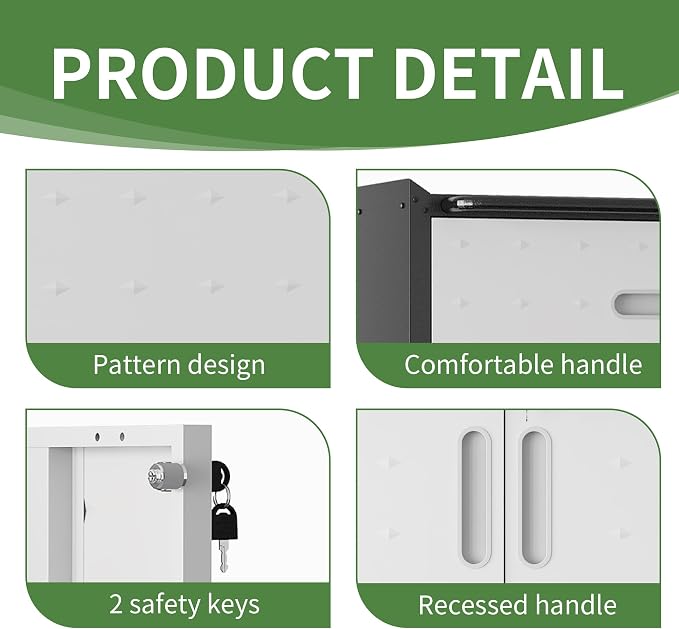 Metal Tool Cabinet, Garage Storage Cabinet System, Wall Cabinet & Locking - Image 7