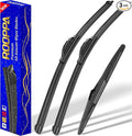 3 wipers Replacement for 2007-2017 Jeep Wrangler/2008-2018 Jeep Wrangler JK by ROOPPA