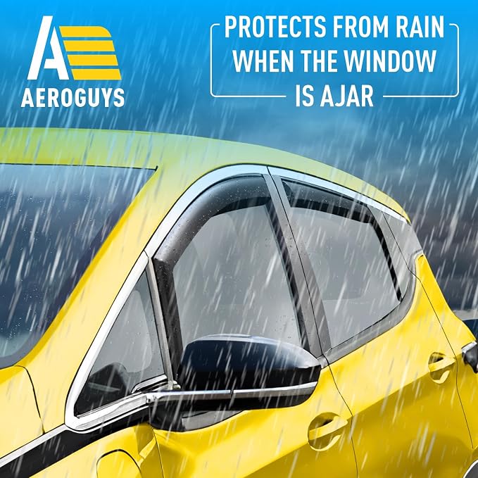 Extra Durable Window Deflectors in-Channel Window Visors Rain Guards Fit - Image 2