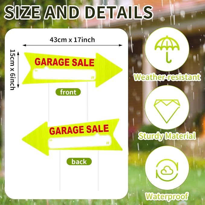 Wenqik 12 Pcs Garage Sale Signs - Image 2