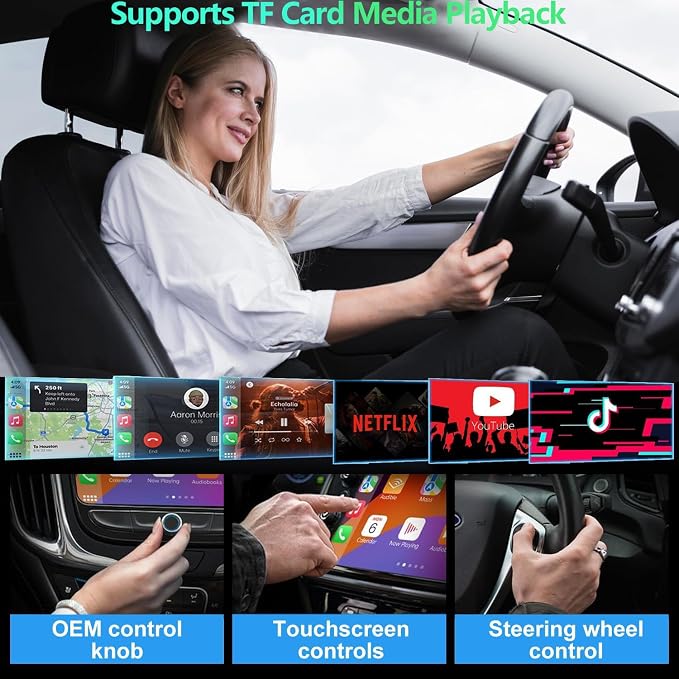 Wireless Carplay Adapter with Netflix YouTube TF Card Plug & Play, Wireless AI - Image 4