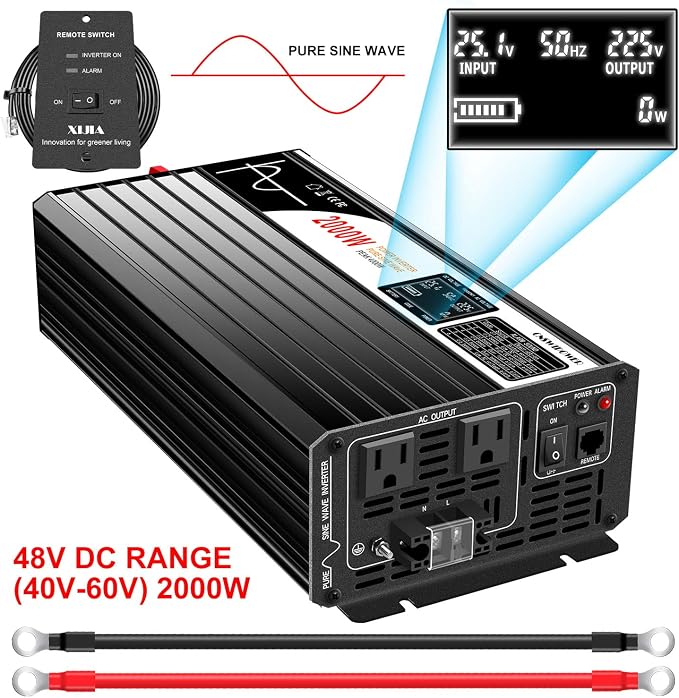Xijia Pure sine Wave Inverter 2000W 48 Volt dc to 120 Volt ac Inverter rv - Image 4