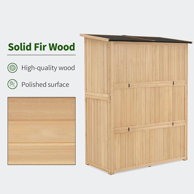 MCombo Outdoor Storage Cabinet, Wooden Storage Shed - Image 7