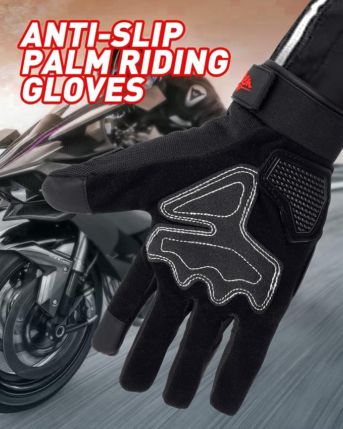 Motorcycle Gloves, Touchscreen Motorbike Gloves - Image 6