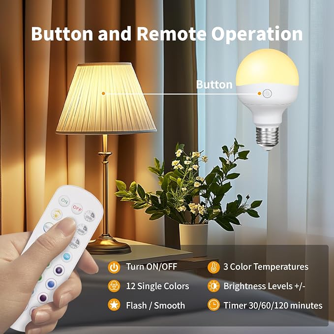 HISTAR Rechargeable Light Bulbs, 2500mah Battery Light Bulbs - Image 4