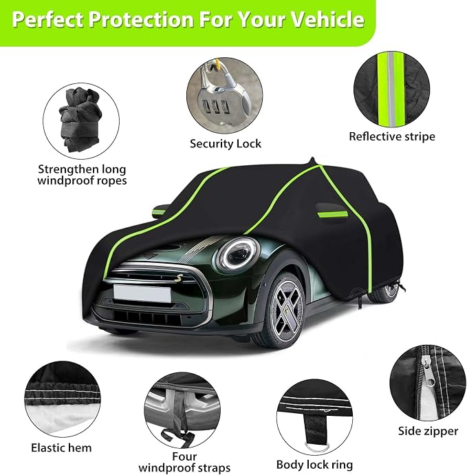 Car Cover for 2002-2024 Mini Cooper/Cooper S/Hardtop 2-Door, PEVA Full Car - Image 2