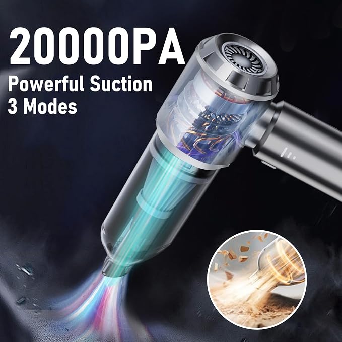 Car Vacuum Portable Cordless 20000PA High power Mini Vacuum Cleaner 4-in-1 - Image 2