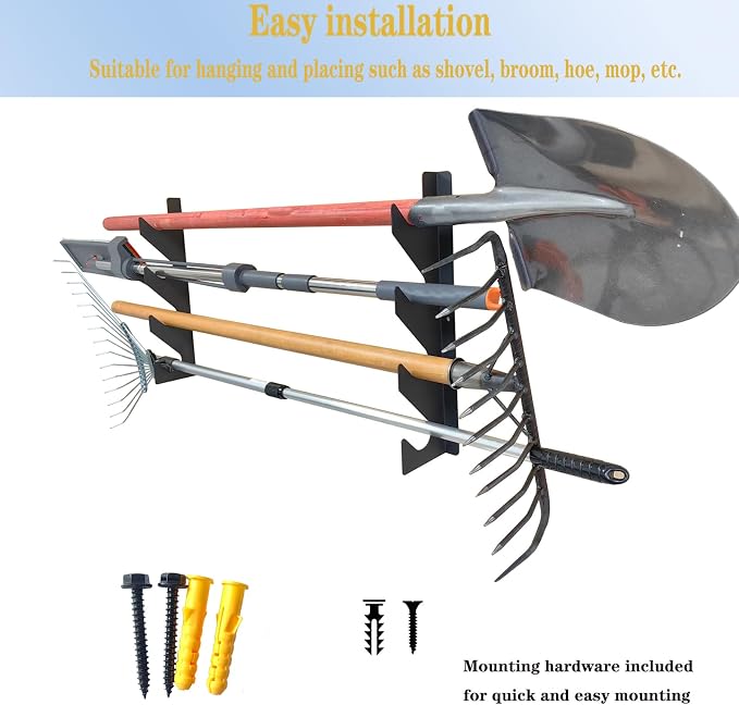 Wall Mount Garden Storage Tool Organizer, Heavy Duty Shed Tool Organizer - Image 4