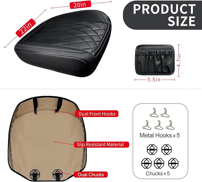 2 Pack Leather Front Car Seat Cover Bottom Car Seat, Universal Anti-Slip Driver - Image 2