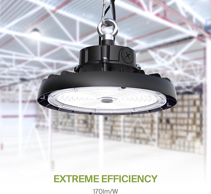 ASD LED High Bay UFO Light Fixture, Commercial Shop Lighting | 3CCT, IP69K - Image 5