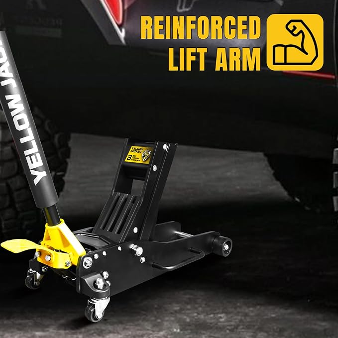 YELLOW JACKET Floor Jack 3 Ton Full Aluminum Ultra Lightweight Low Profile - Image 7