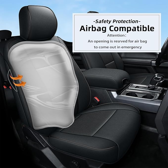 AOMSAZTO Seat Covers for Ford F150 XL XLT: 2015-2024 2025 SuperCrew & F250 F350 - Image 8
