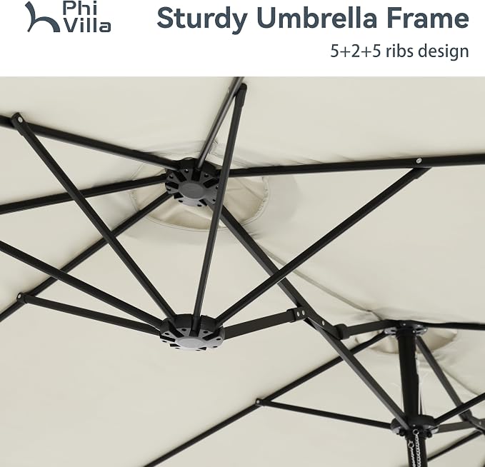 PHI VILLA 15ft Large Patio Umbrellas - Image 5