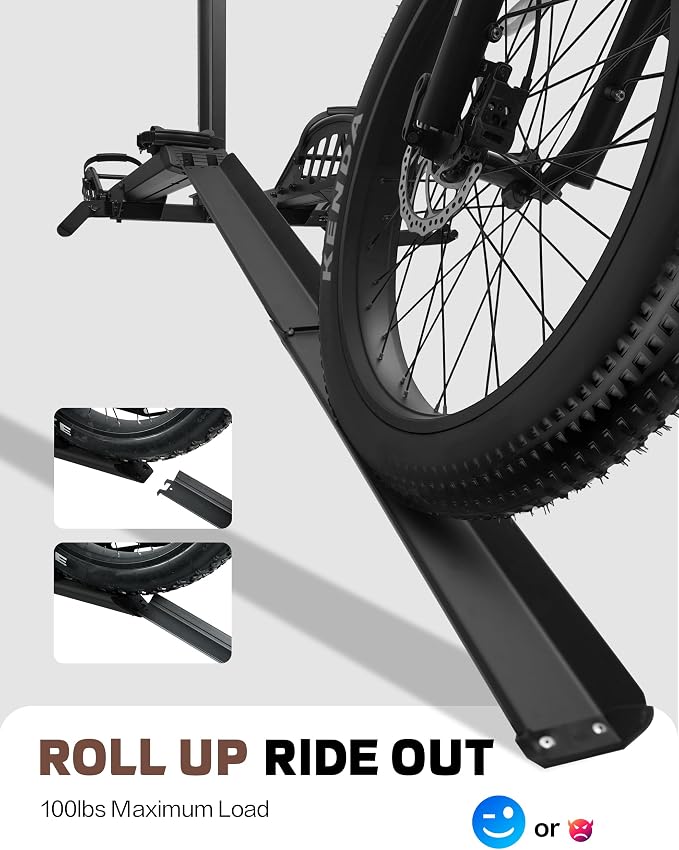 E-Bike Rack with Ramp, Hitch 2 Bike Rack, 200 lbs Capacity Electric Bike Carrier - Image 4
