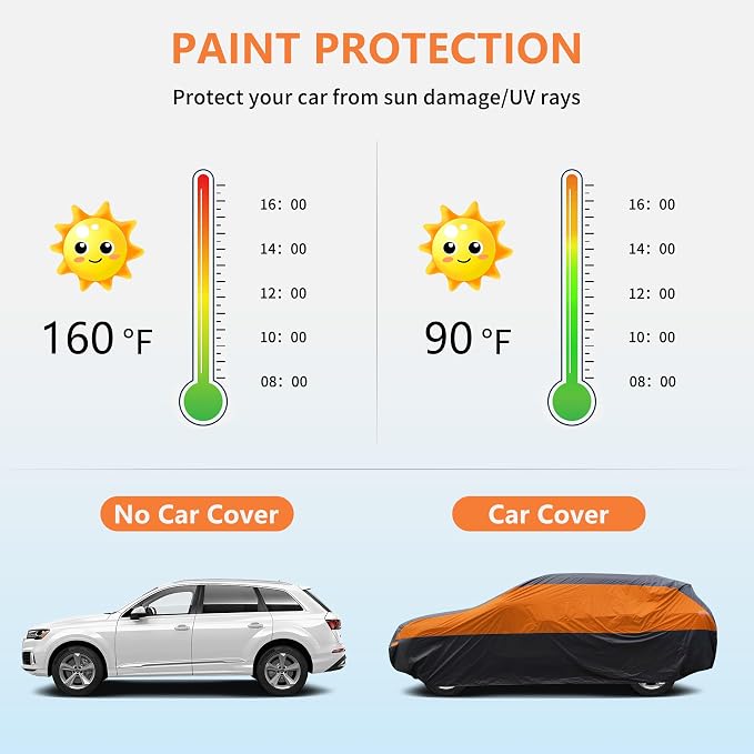 SUV Car Cover Waterproof All Weather, Cover Full Exterior Cover Windproof - Image 7