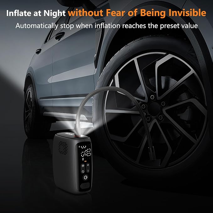 Tire Inflator Portable Air Compressor, 28 Cylinders 12V Air Compressor - Image 5