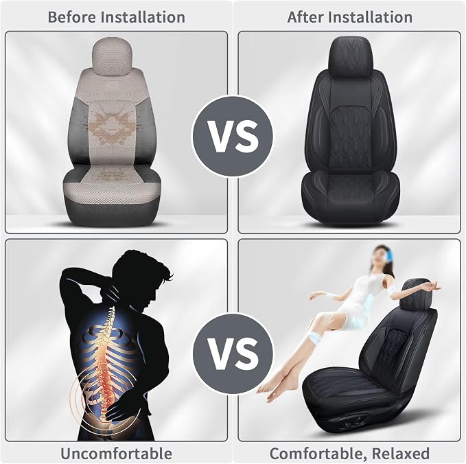 Seat Covers Fit for Toyota Camry 2012-2024 2025 Full Set, Faux Leather Car Seat - Image 7