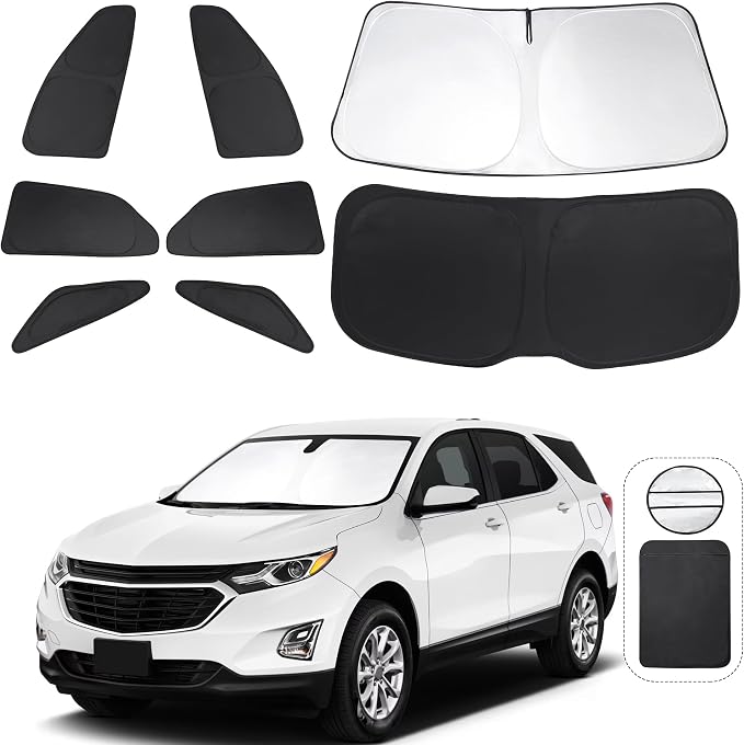 TINGLU Window Shades for Chevrolet/Chevy Equinox 2018-2024 Accessories Car Side by TINGLU
