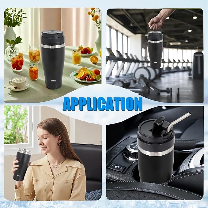 Ice Shave 2-in-1 Stainless Steel Vacuum Tumbler & Cordless Blender - 28oz - Image 7