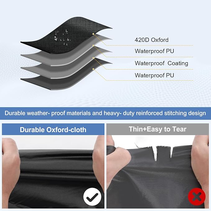 QUNSUNUS Car Cover for Toyota Tacoma 2005-2024, Waterproof Truck Cover - Image 3