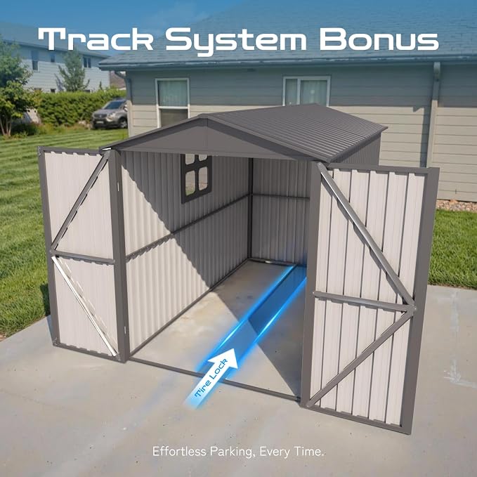 5’ x 10’ Motorcycle Storage Sheds, Metal Shelter & Garage - Image 2