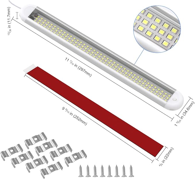 12V LED Interior Light Bar | 120LEDs 1800LM 8W DC 12 Volt led Strip Lights - Image 5