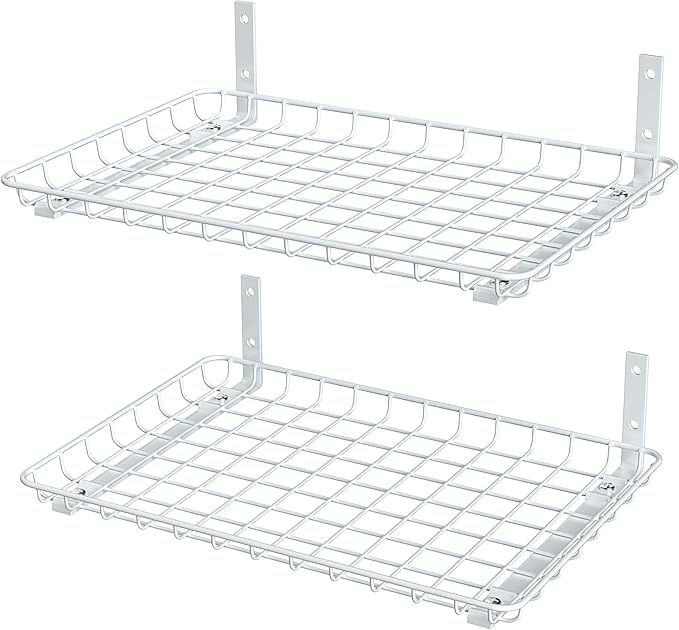EVERHANGER Garage Wall Shelves 12x18 Inch, Wall Mounted Storage Shelf, Metal by EVERHANGER