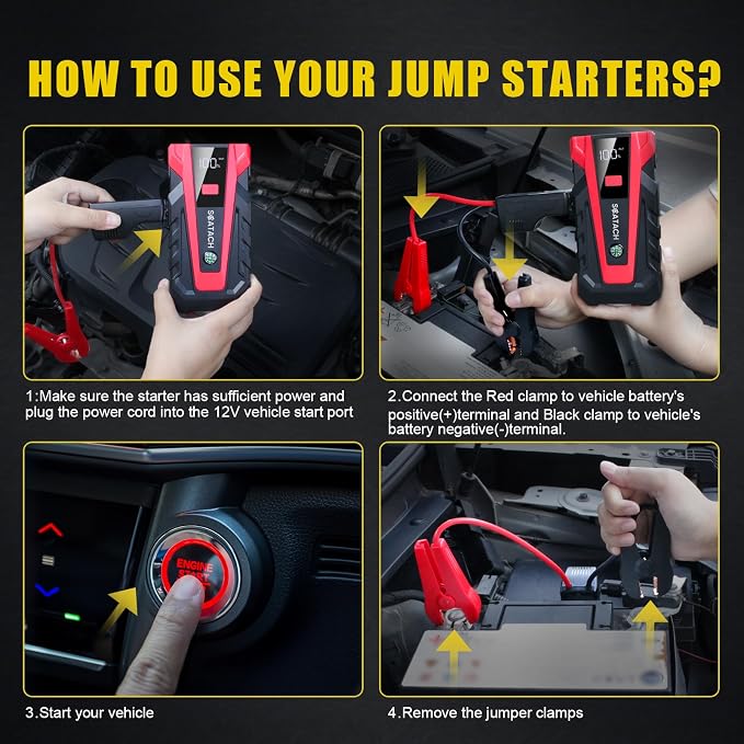 Scatach 011 3500A Car Battery Jump Starter, 12V Jump Starter Battery Pack - Image 5