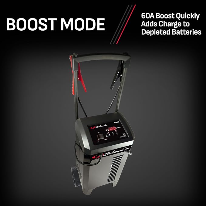 Schumacher Electric Wheeled Battery Charger and Engine Starter, Fully Automatic - Image 5
