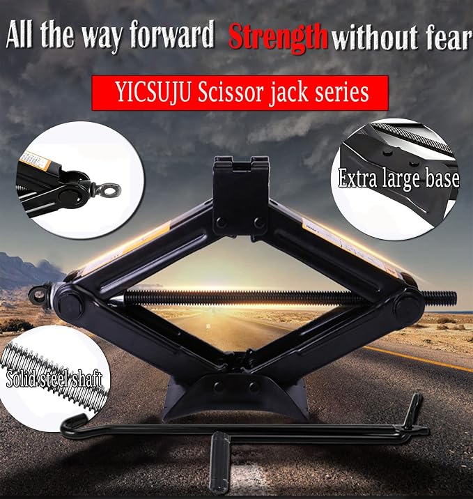 Scissor Jack for Car-3.0Ton 丨Car Jack Kit-Tire Jack丨Portable, 丨deal for SUV and - Image 6