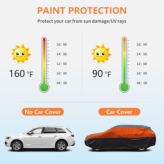 SUV Car Cover Hatchback Cover Waterproof All Weather, Outdoor Car Covers - Image 7
