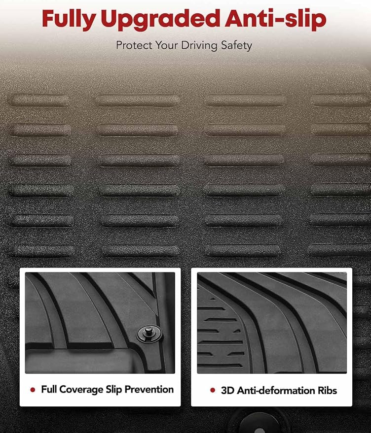YHTAUTO Floor Mats Fit 2020-2024 Hyundai Sonata & 2021-2025 Kia K5 FWD - Image 4