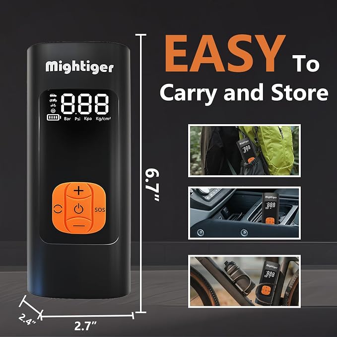 Tire Inflator Portable Air Compressor Cordless Mini Automatic Air Pump - Image 9