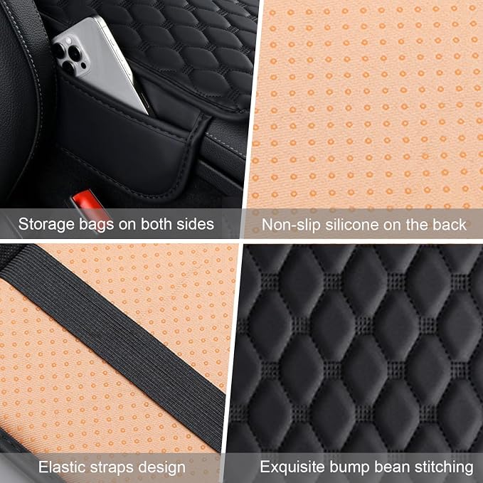 Car Center Console Cover, Leather Car Armrest Cover Cushion - Image 4