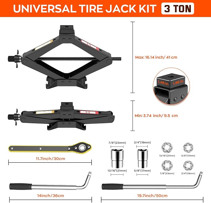 New Version Car Jack Kit Scissor Jack - Image 2