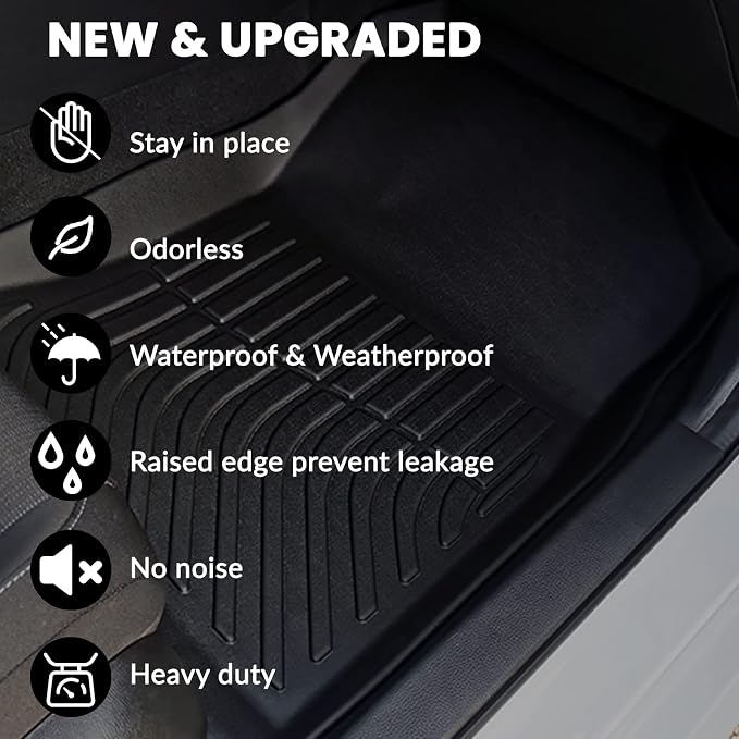 AUXKO All Weather Floor Mats for Honda Civic 2022-2025 2026 Sedan Hatchback Si - Image 7