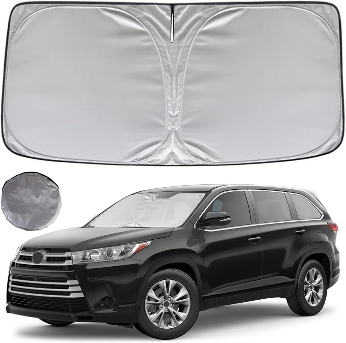 KAYZT Windshield Sun Shade for 2014-2019 Toyota Highlander SUV Foldable by KAYZT
