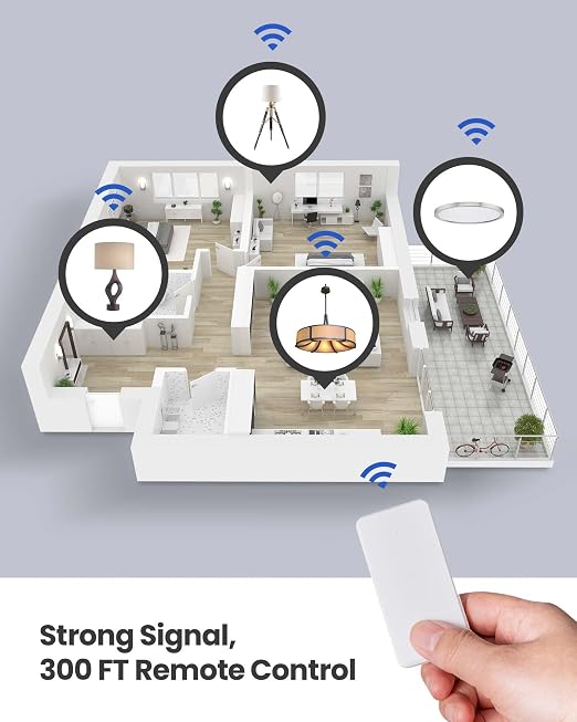 Remote Control Outlet Plug Switch, Buckle Design & Removable Wireless Light - Image 3
