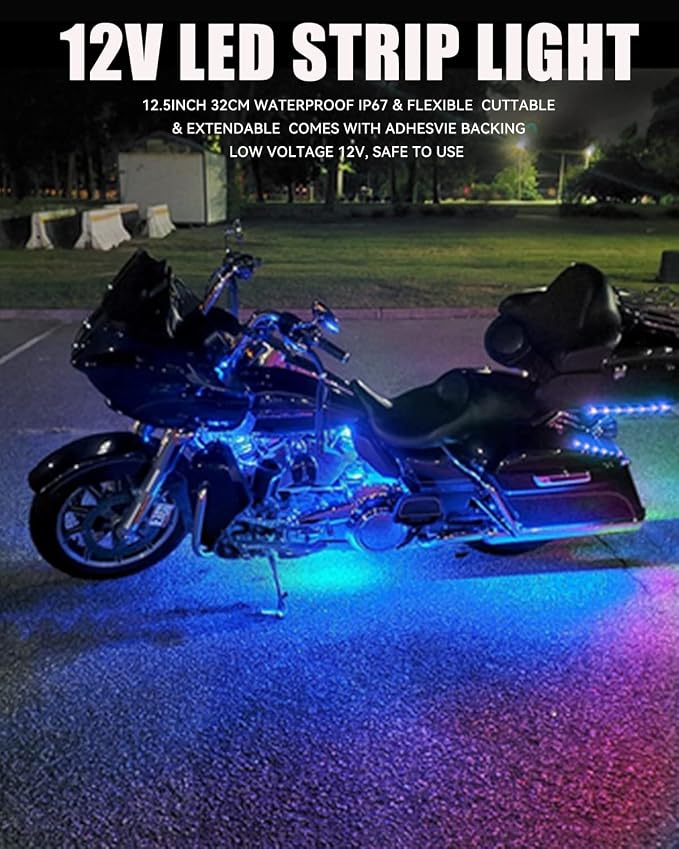 Keiurot 12V Led Light Strip 32CM Waterproof Light Strips - Image 7