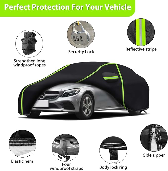 Car Cover for 2008-2024 Mercedes Benz C-Class C300 C350 C400 C450 C63 AMG - Image 2