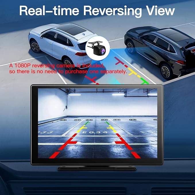 9 inch Wireless Apple Carplay and Android Auto, 4 Core IPS Touch Screen Mirror - Image 7