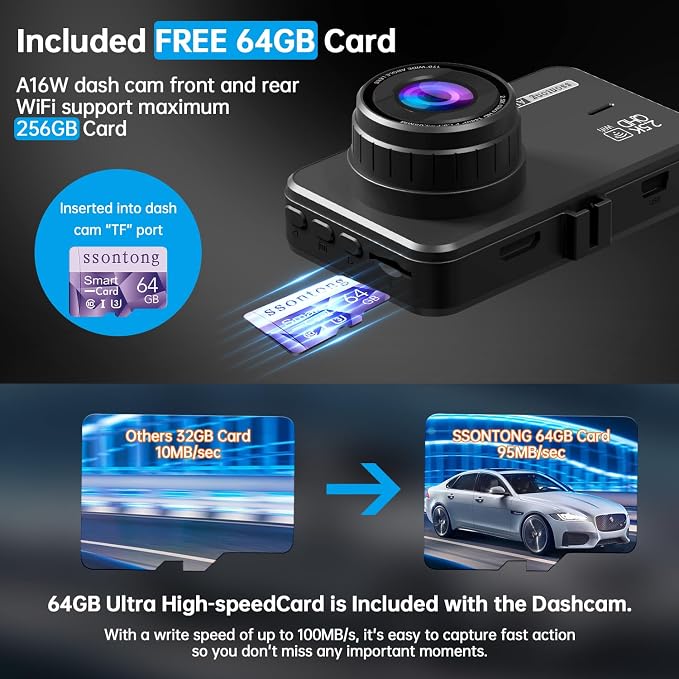 Dash Cam Front and Rear, Dash Camera - Image 5