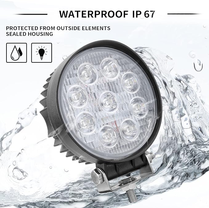 27W Spot Green Round Work LED Light Fog Offroad Off Road Lights Driving Lamp - Image 8